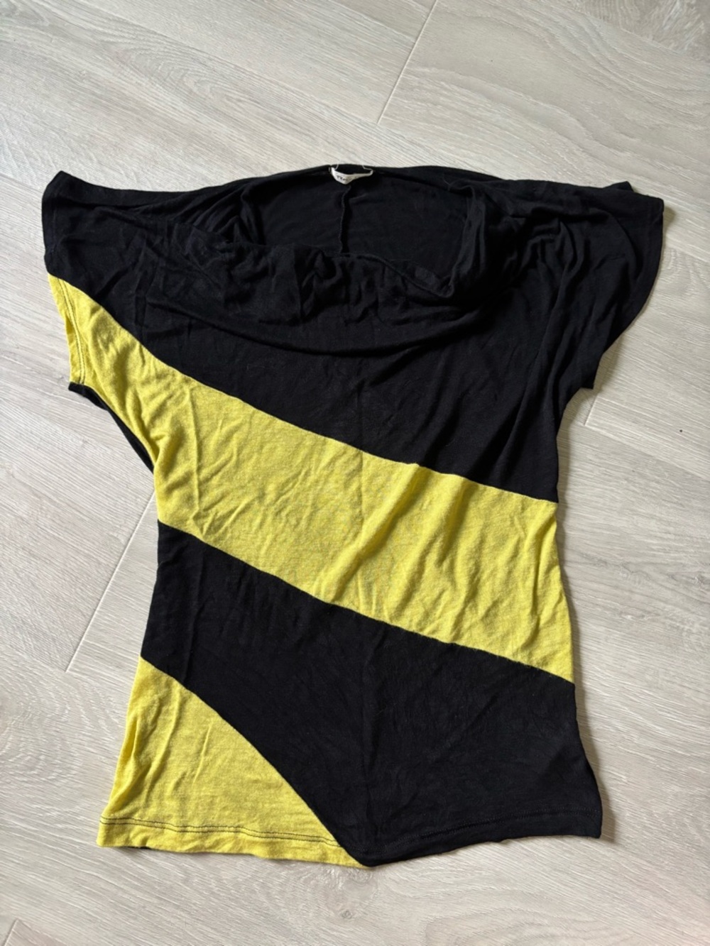 Black and Yellow Striped Top